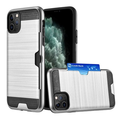 IPHONE iPhone TCAIP11P-CTG-SL Hybrid Card To Go Black TPU Case with Silk Back Plate for iphone 11 Pro - Silver TCAIP11P-CTG-SL
